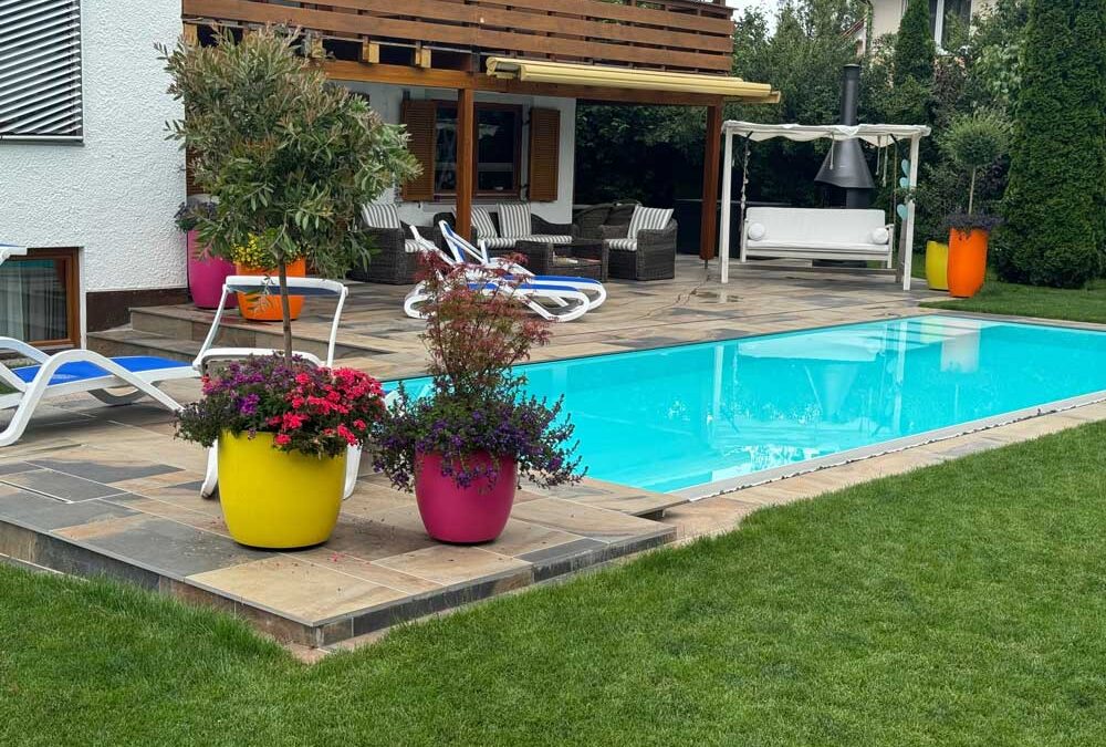 Ein Fischteich wird zum Pool